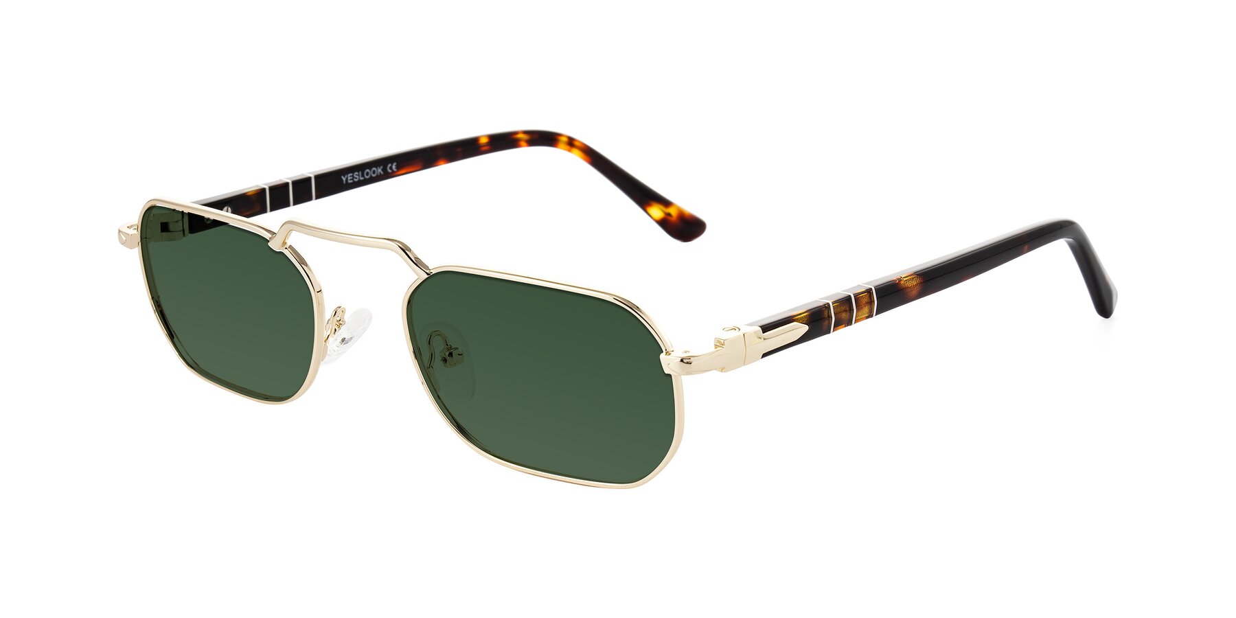 Angle of Shekh in Gold with Green Tinted Lenses