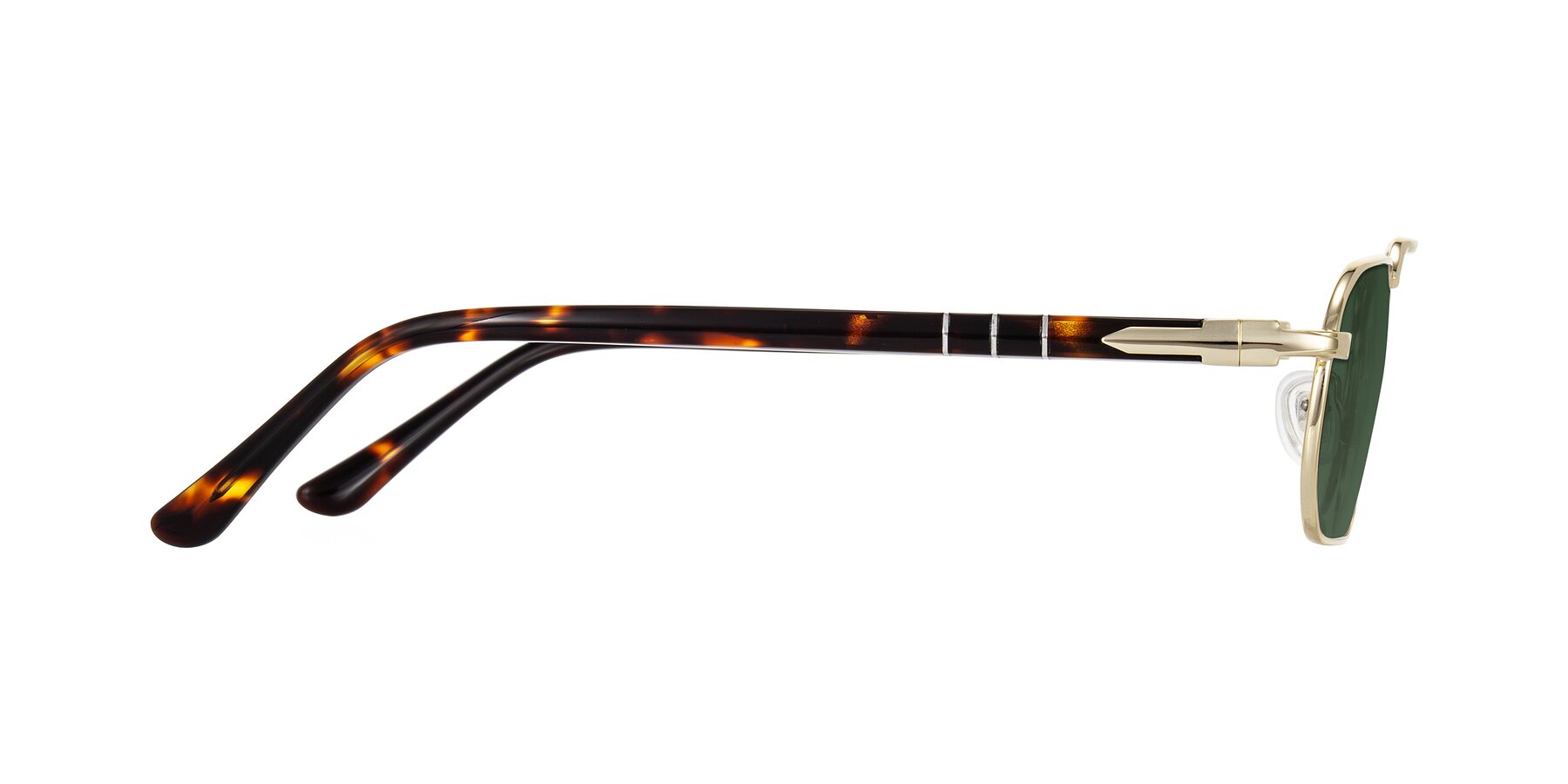 Side of Shekh in Gold with Green Tinted Lenses