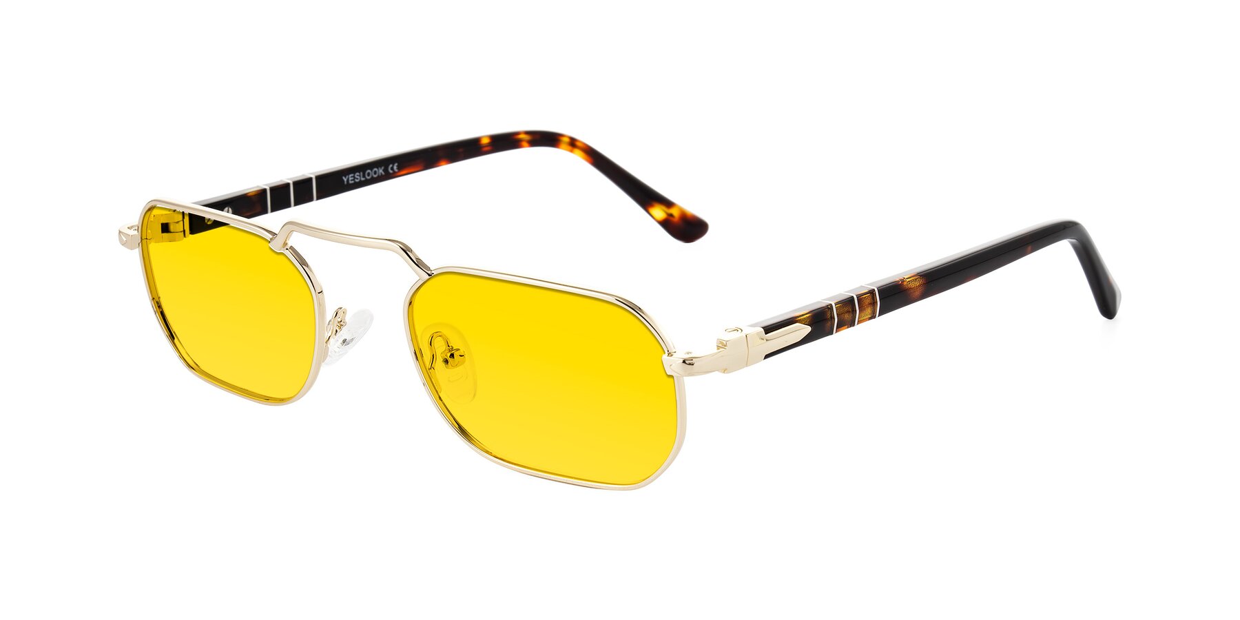 Angle of Shekh in Gold with Yellow Tinted Lenses