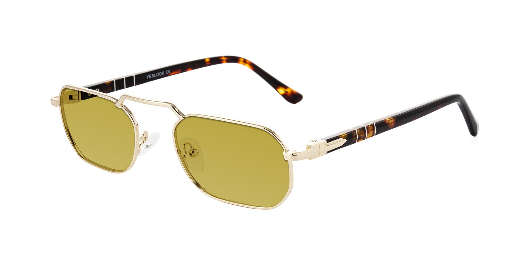 Angle of Shekh in Gold with Champagne Tinted Lenses