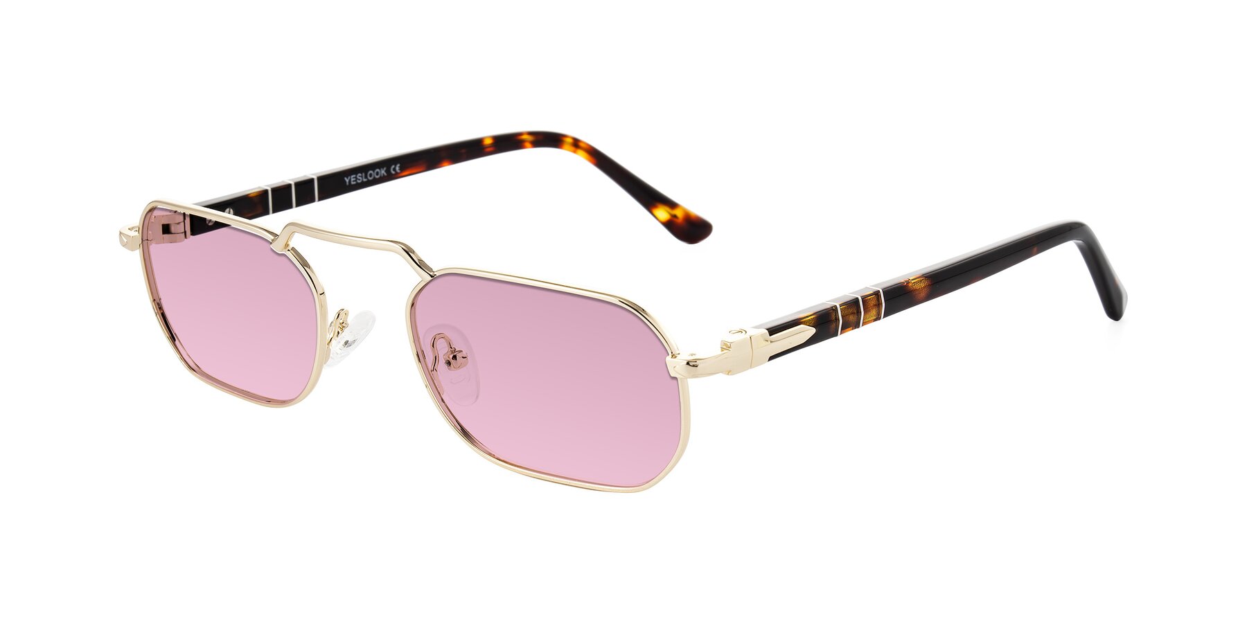 Angle of Shekh in Gold with Light Wine Tinted Lenses