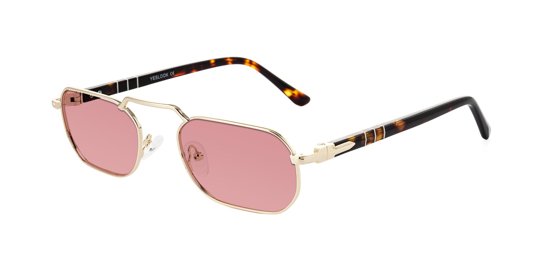 Angle of Shekh in Gold with Medium Garnet Tinted Lenses