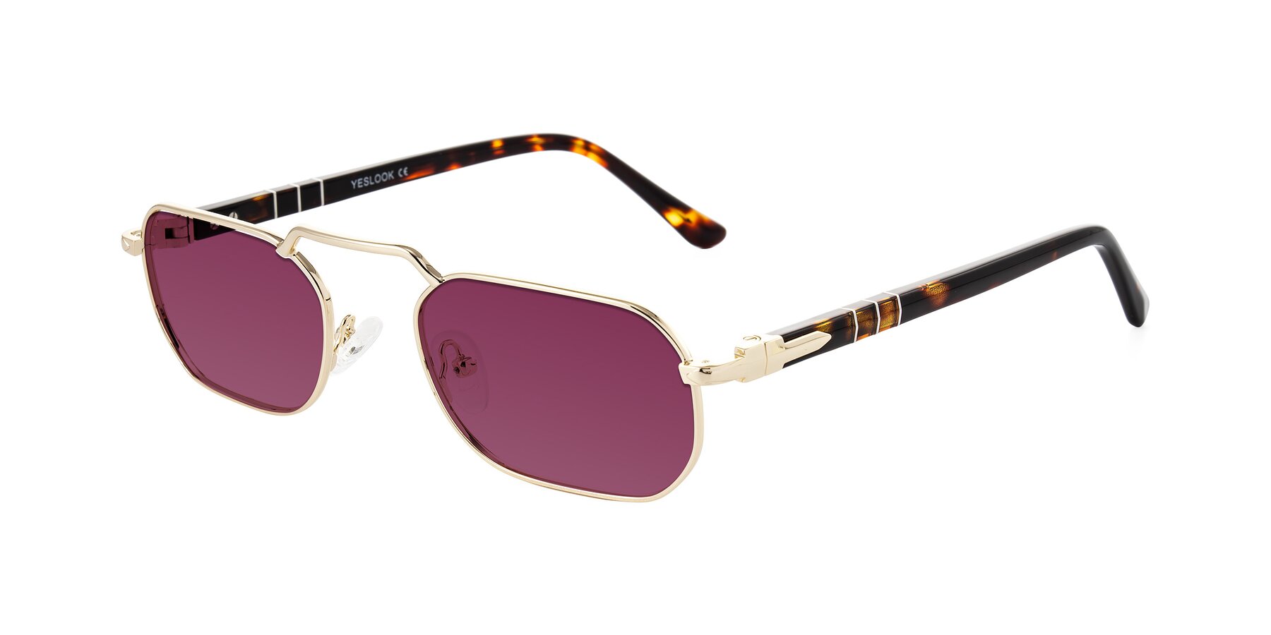 Angle of Shekh in Gold with Wine Tinted Lenses