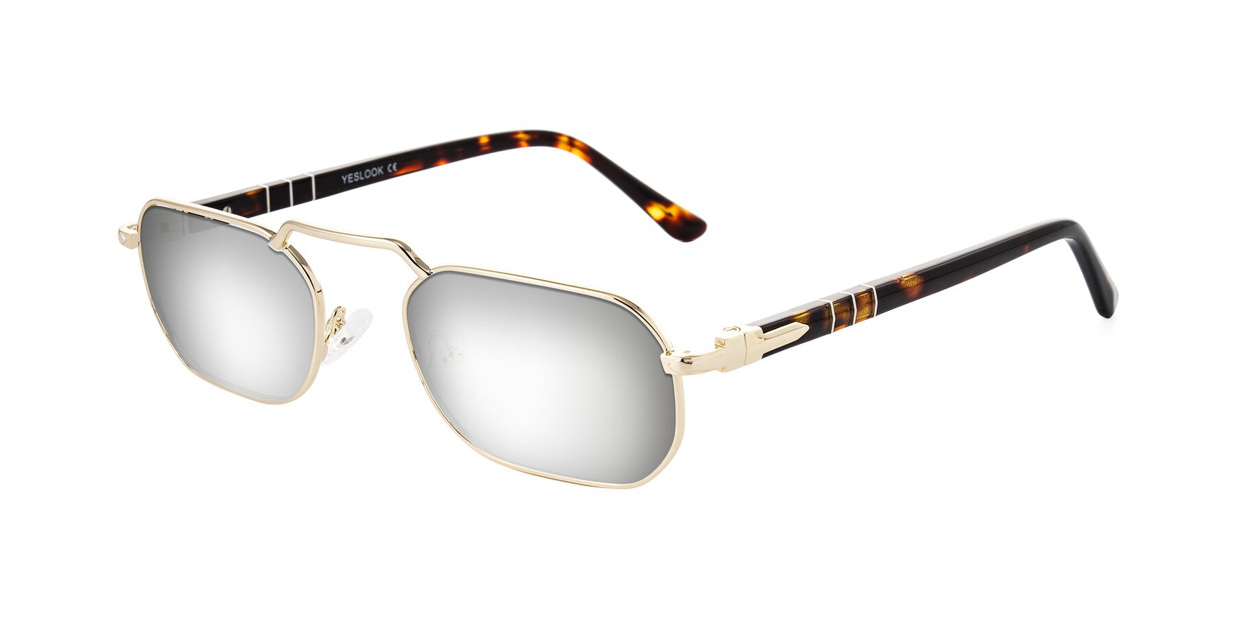 Angle of Shekh in Gold with Silver Mirrored Lenses