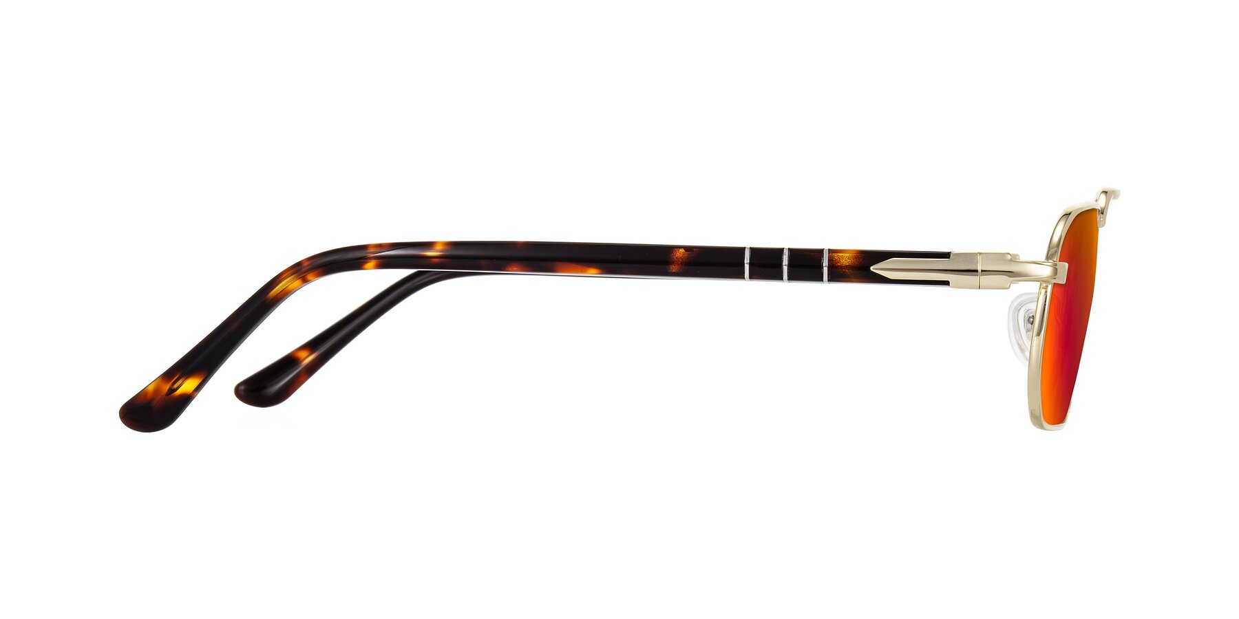 Side of Shekh in Gold with Red Gold Mirrored Lenses