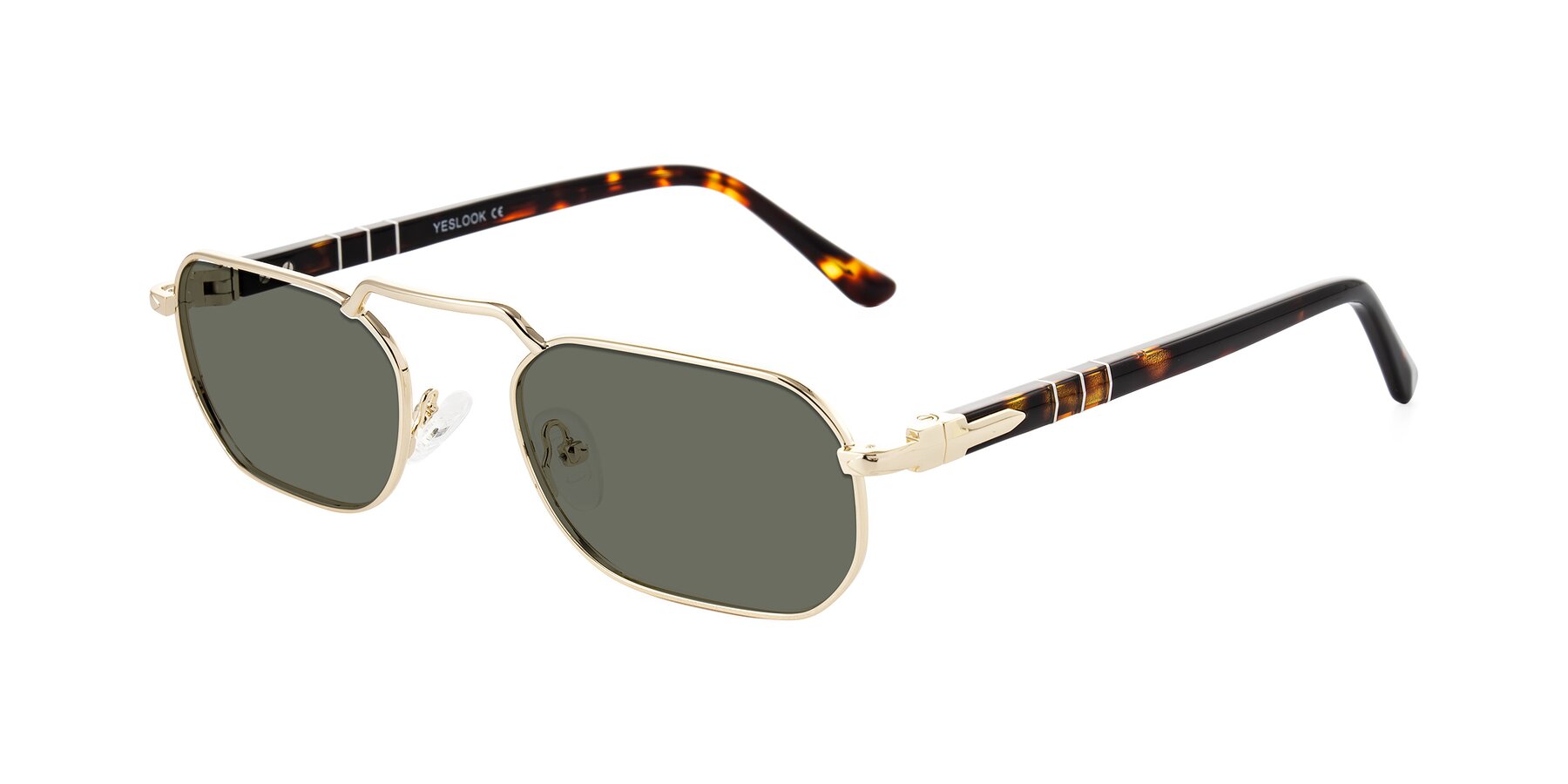 Angle of Shekh in Gold with Gray Polarized Lenses