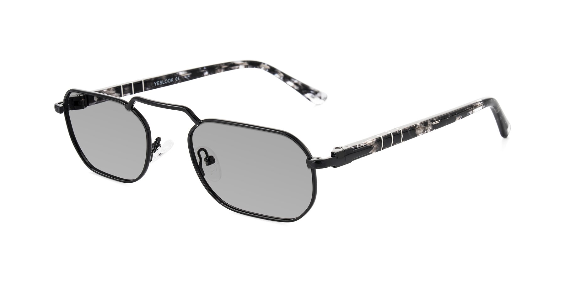 Angle of Shekh in Black with Light Gray Tinted Lenses