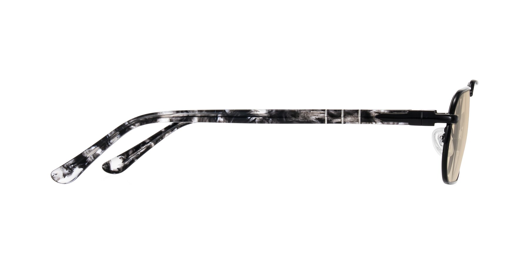 Side of Shekh in Black with Light Brown Tinted Lenses