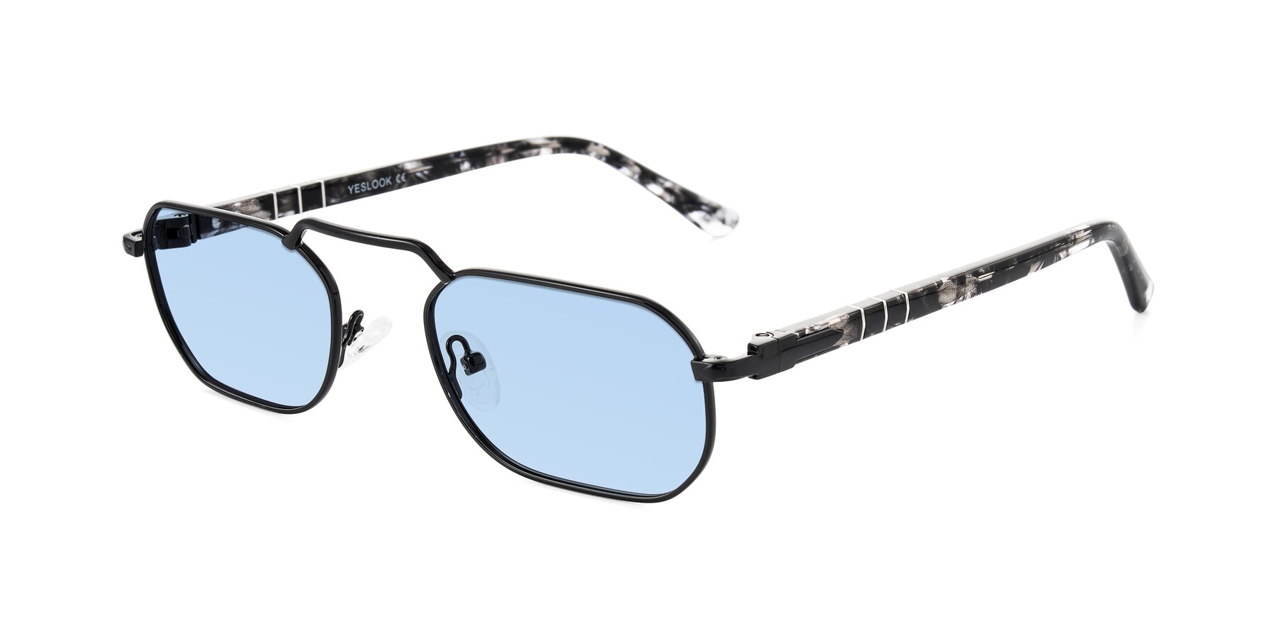 Angle of Shekh in Black with Light Blue Tinted Lenses