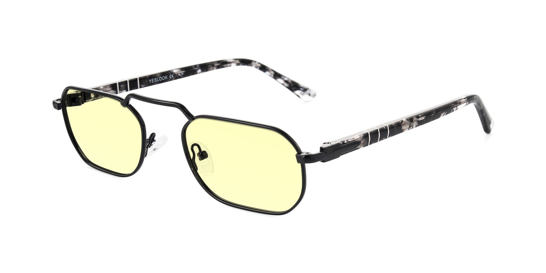 Angle of Shekh in Black with Light Yellow Tinted Lenses