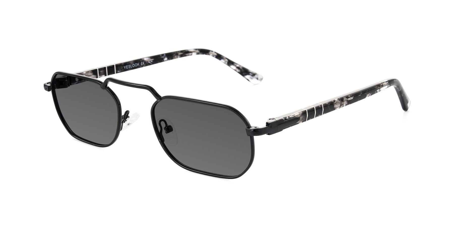 Angle of Shekh in Black with Medium Gray Tinted Lenses