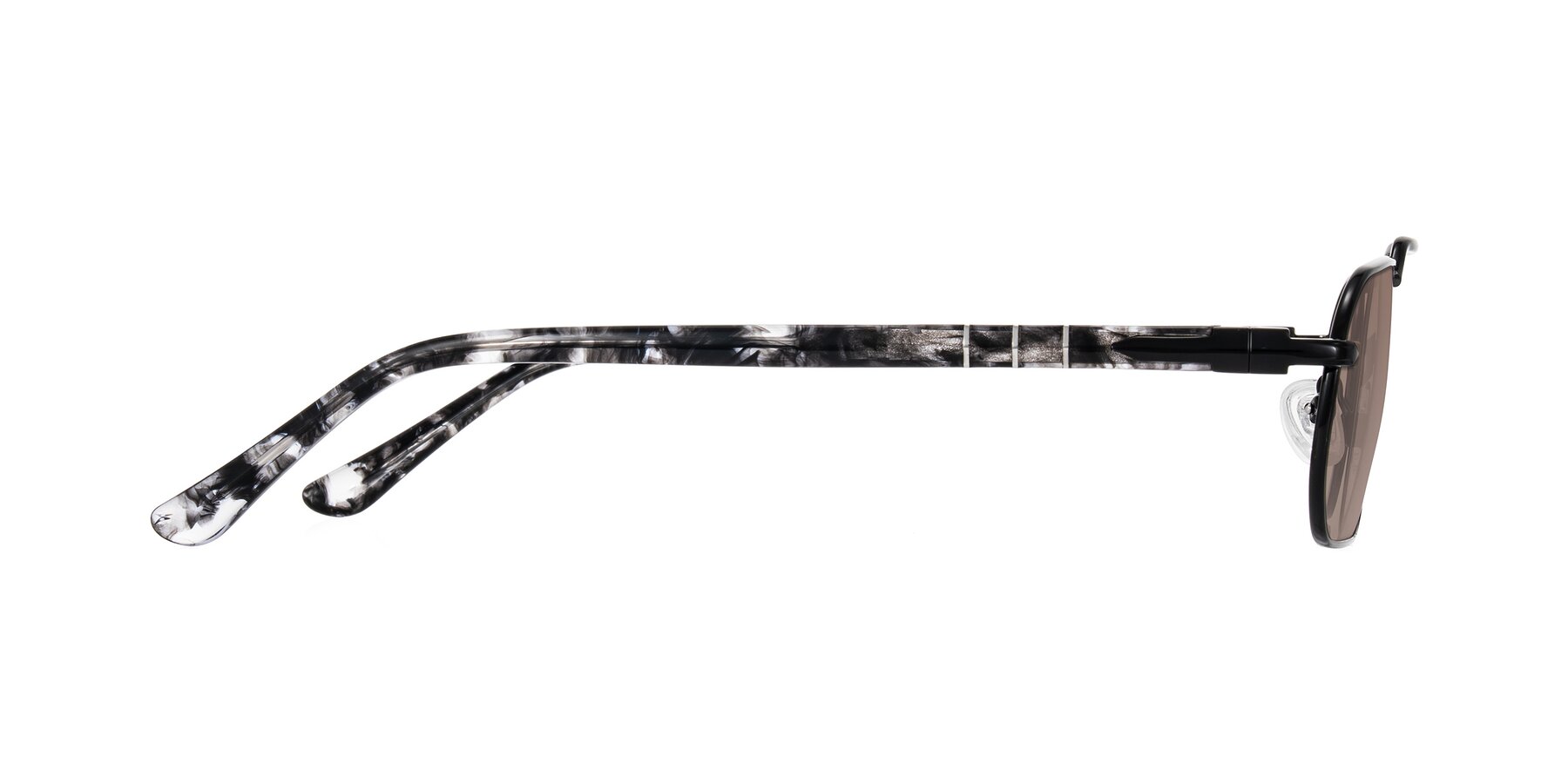 Side of Shekh in Black with Medium Brown Tinted Lenses