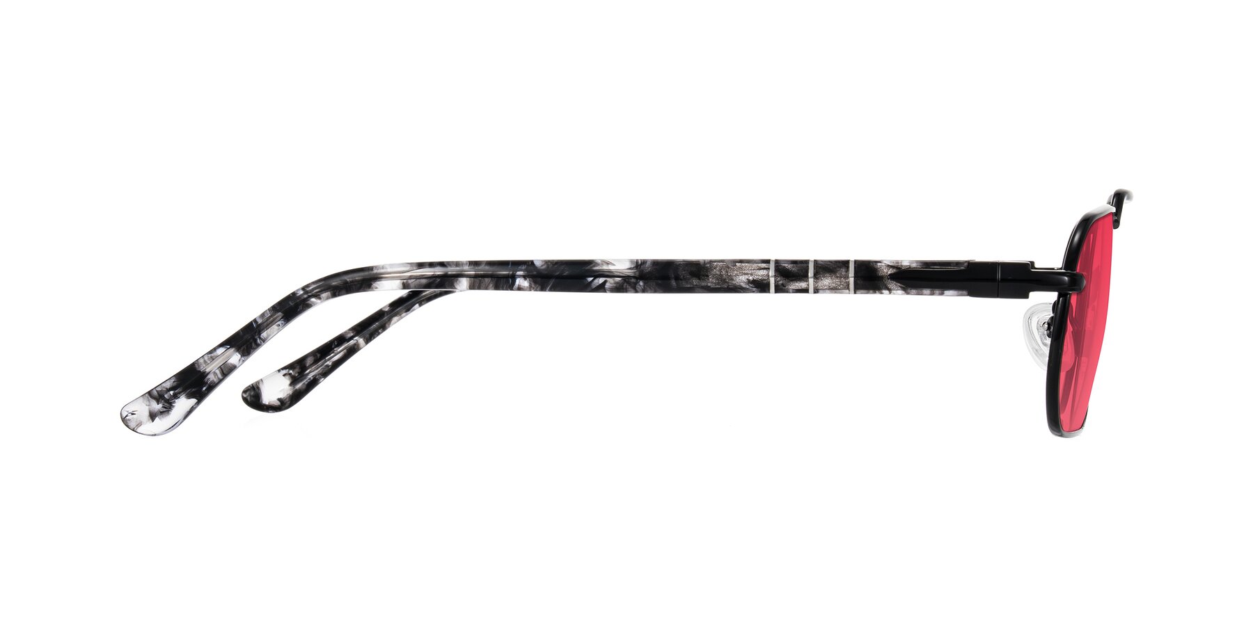 Side of Shekh in Black with Red Tinted Lenses