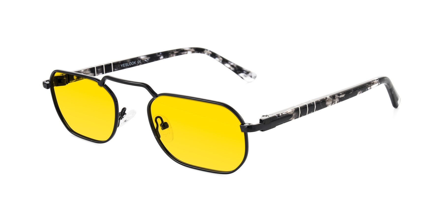 Angle of Shekh in Black with Yellow Tinted Lenses