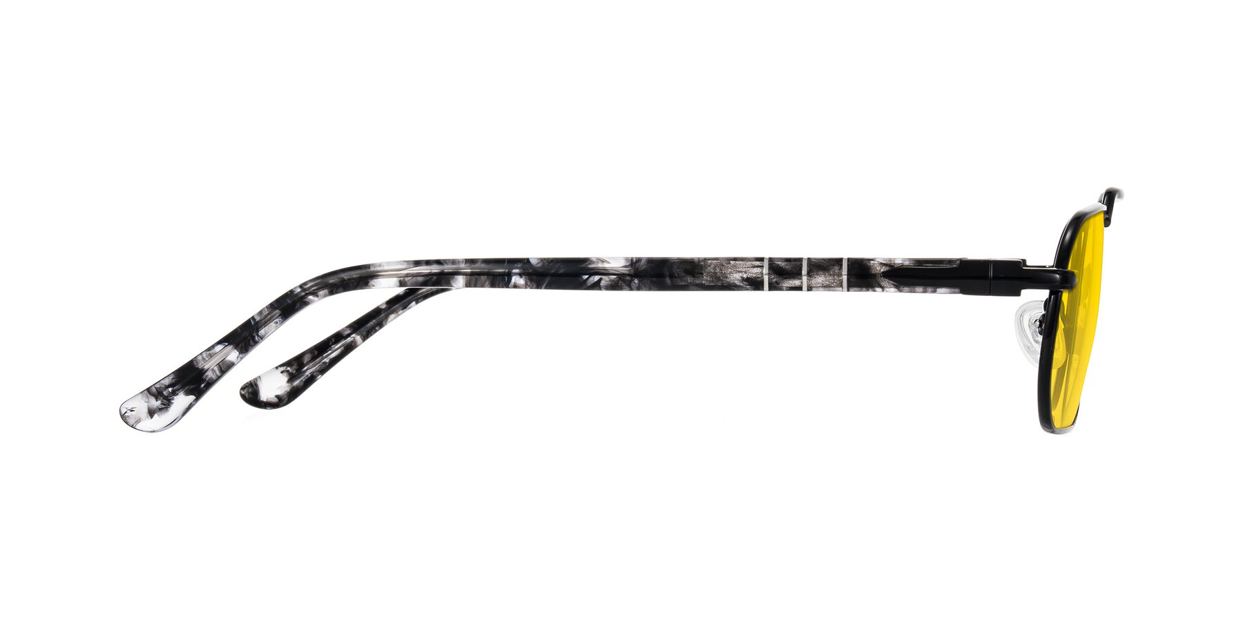 Side of Shekh in Black with Yellow Tinted Lenses