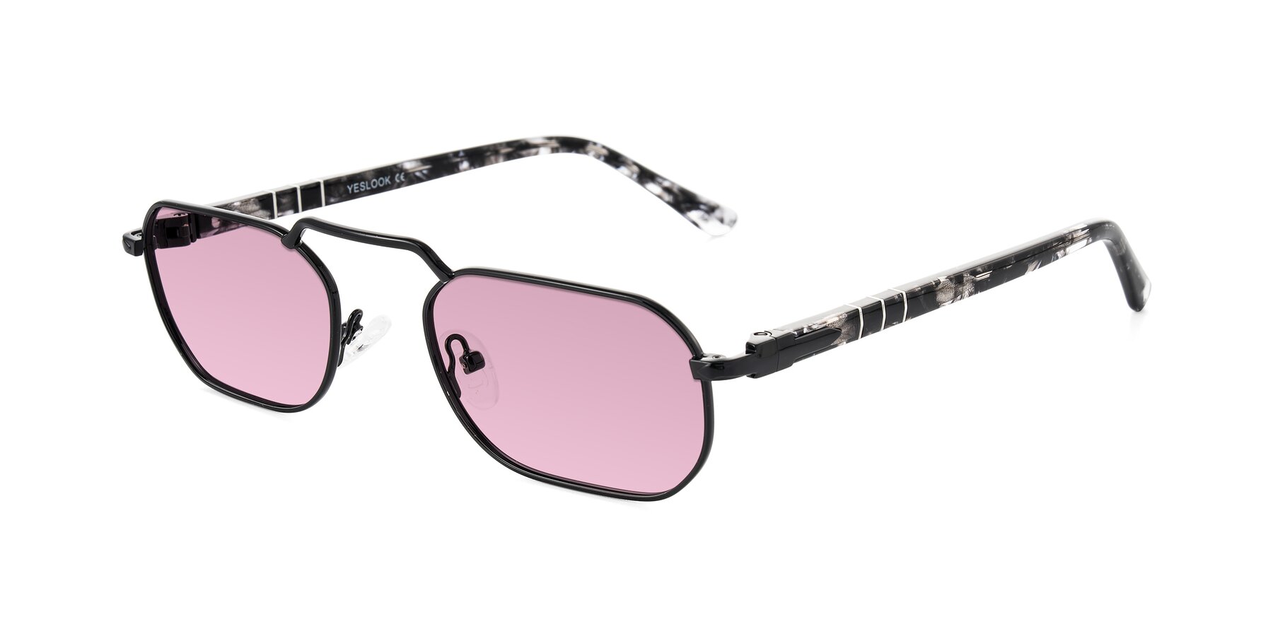 Angle of Shekh in Black with Light Wine Tinted Lenses