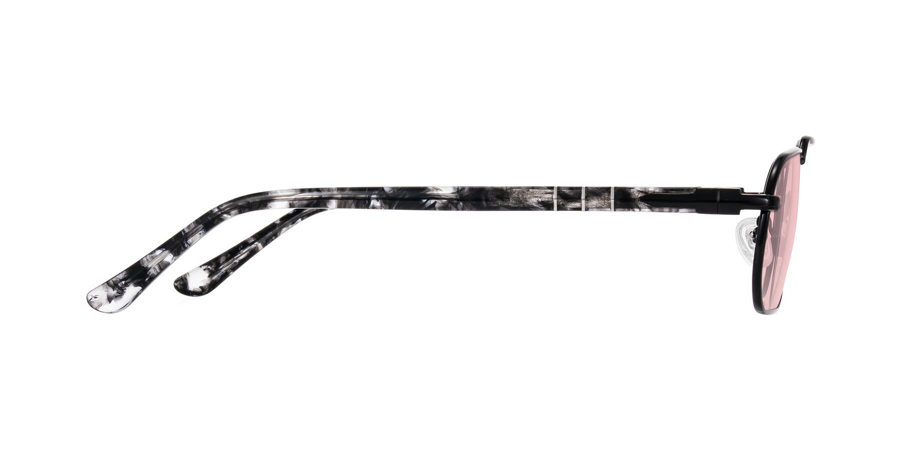 Side of Shekh in Black with Light Garnet Tinted Lenses