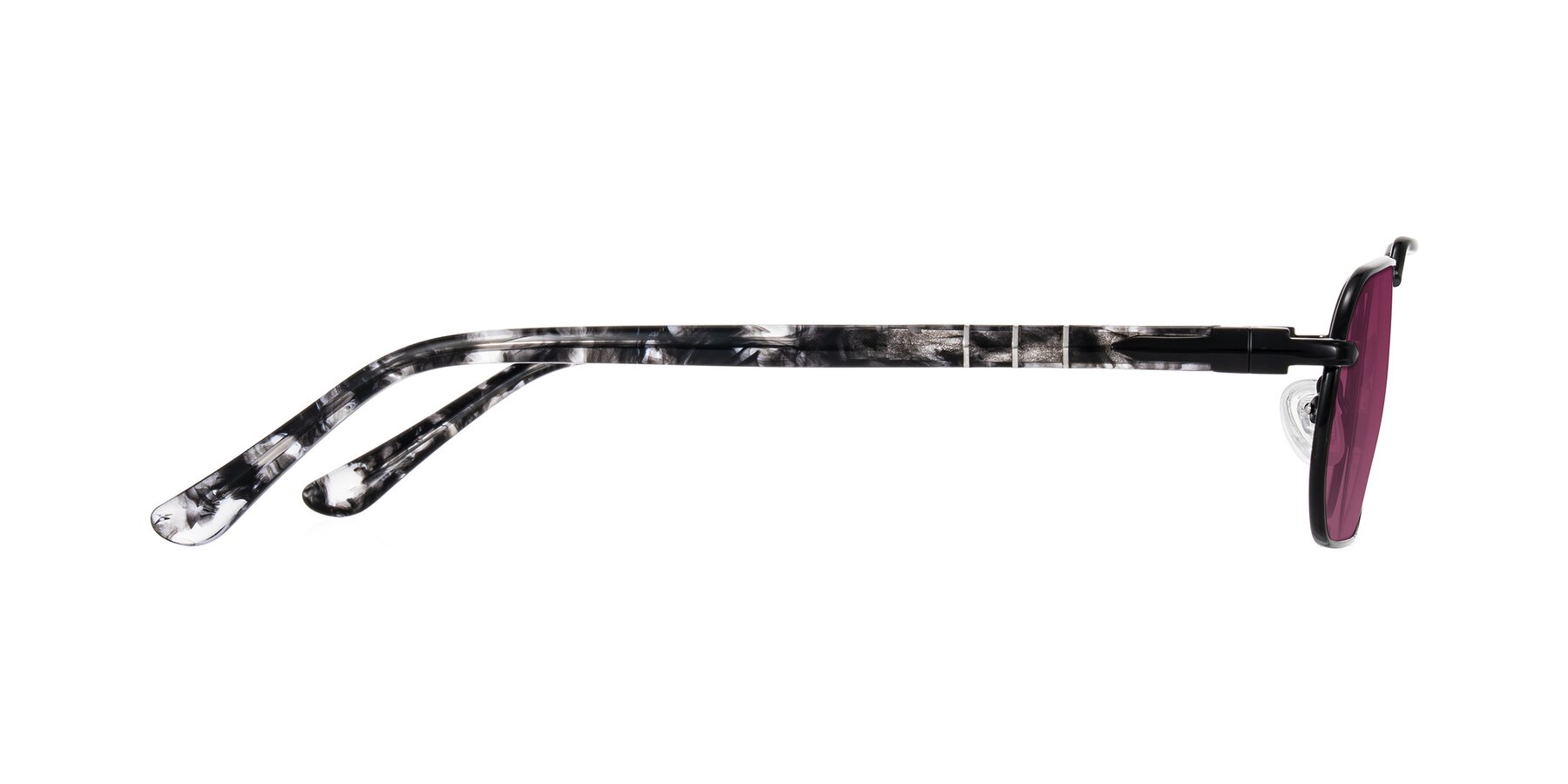 Side of Shekh in Black with Wine Tinted Lenses