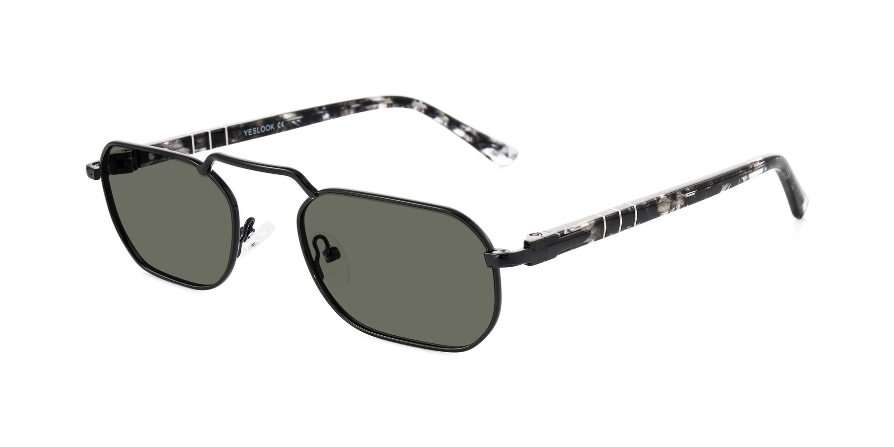 Angle of Shekh in Black with Gray Polarized Lenses