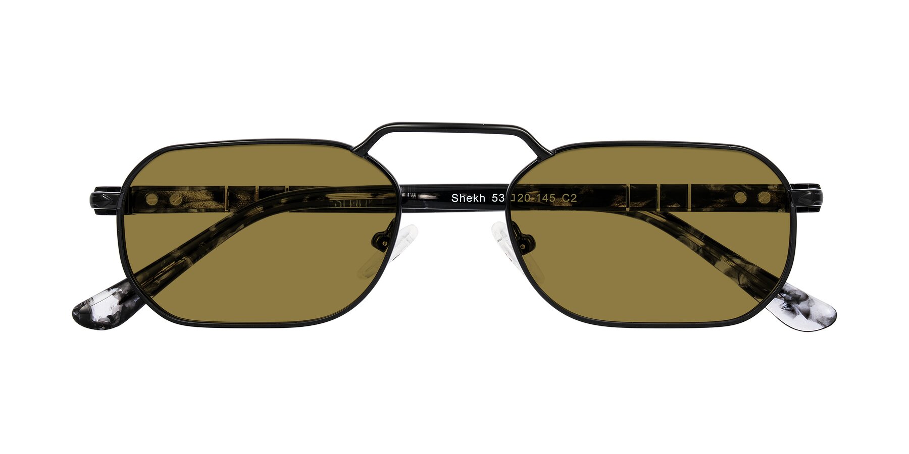 Folded Front of Shekh in Black with Brown Polarized Lenses