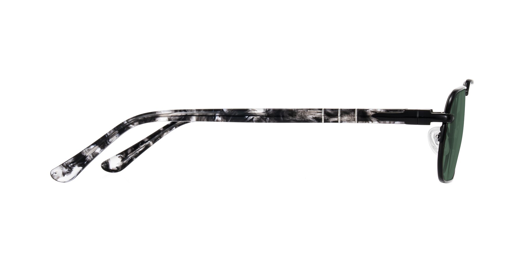 Side of Shekh in Black with Green Polarized Lenses