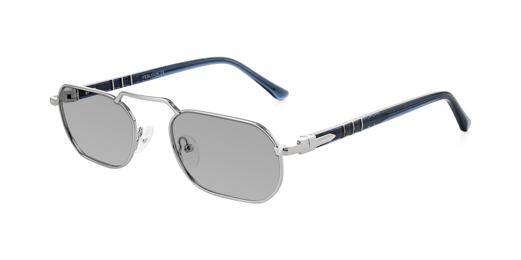 Angle of Shekh in Silver with Light Gray Tinted Lenses