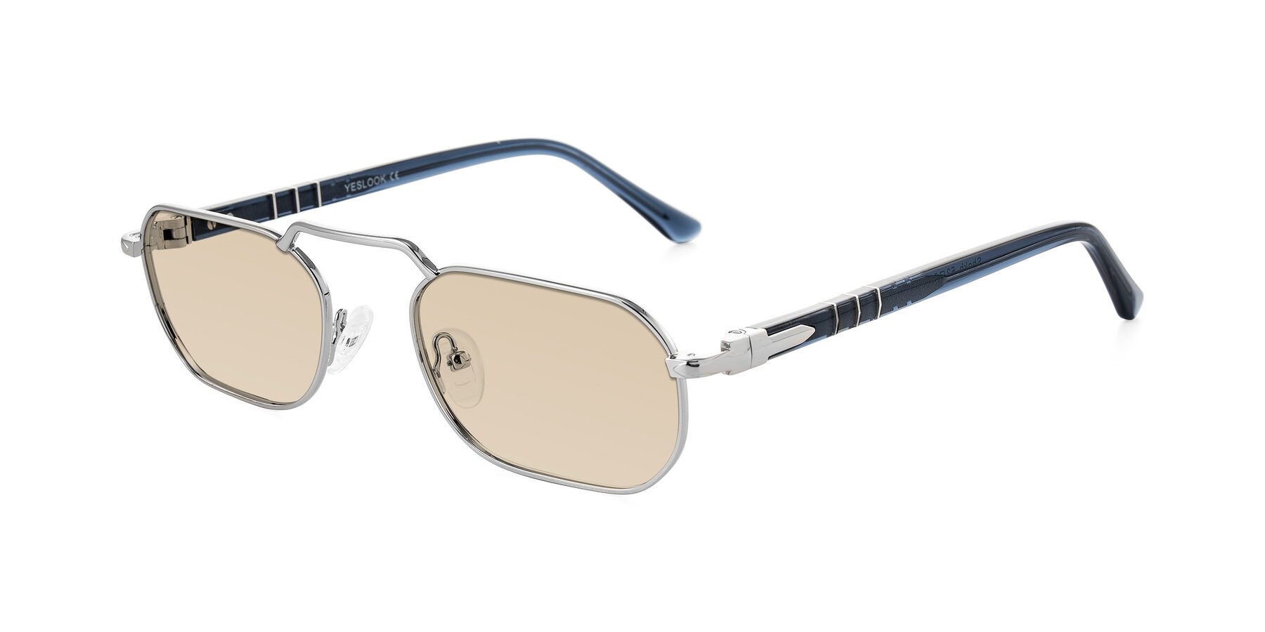 Angle of Shekh in Silver with Light Brown Tinted Lenses