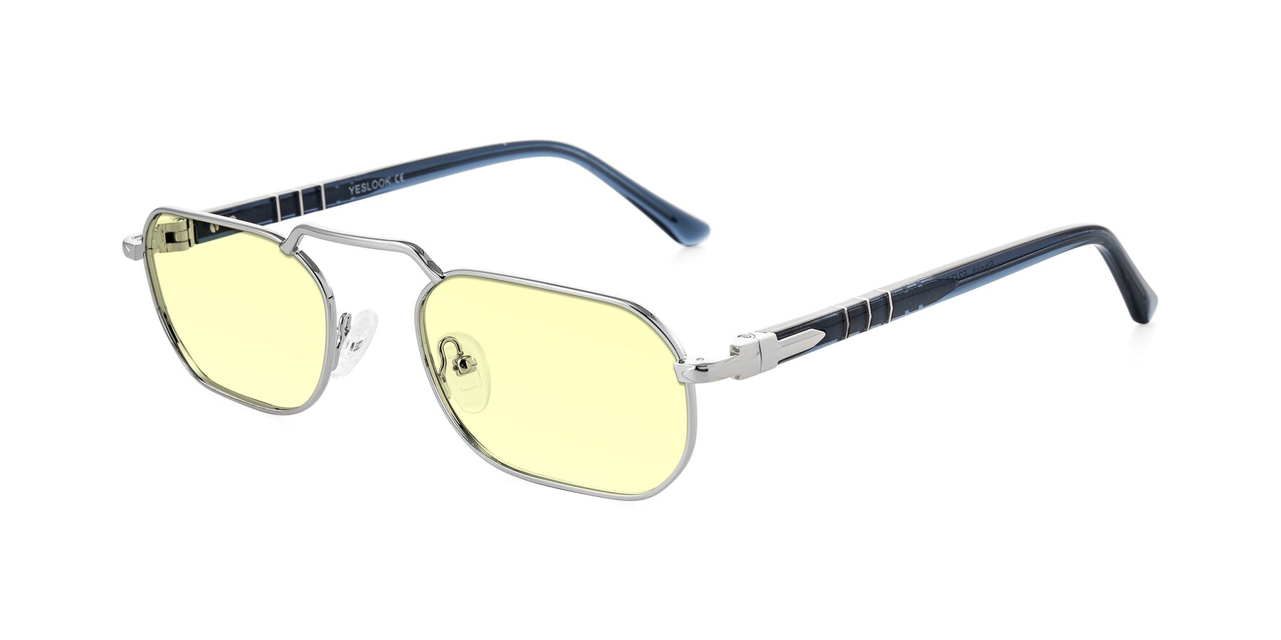 Angle of Shekh in Silver with Light Yellow Tinted Lenses