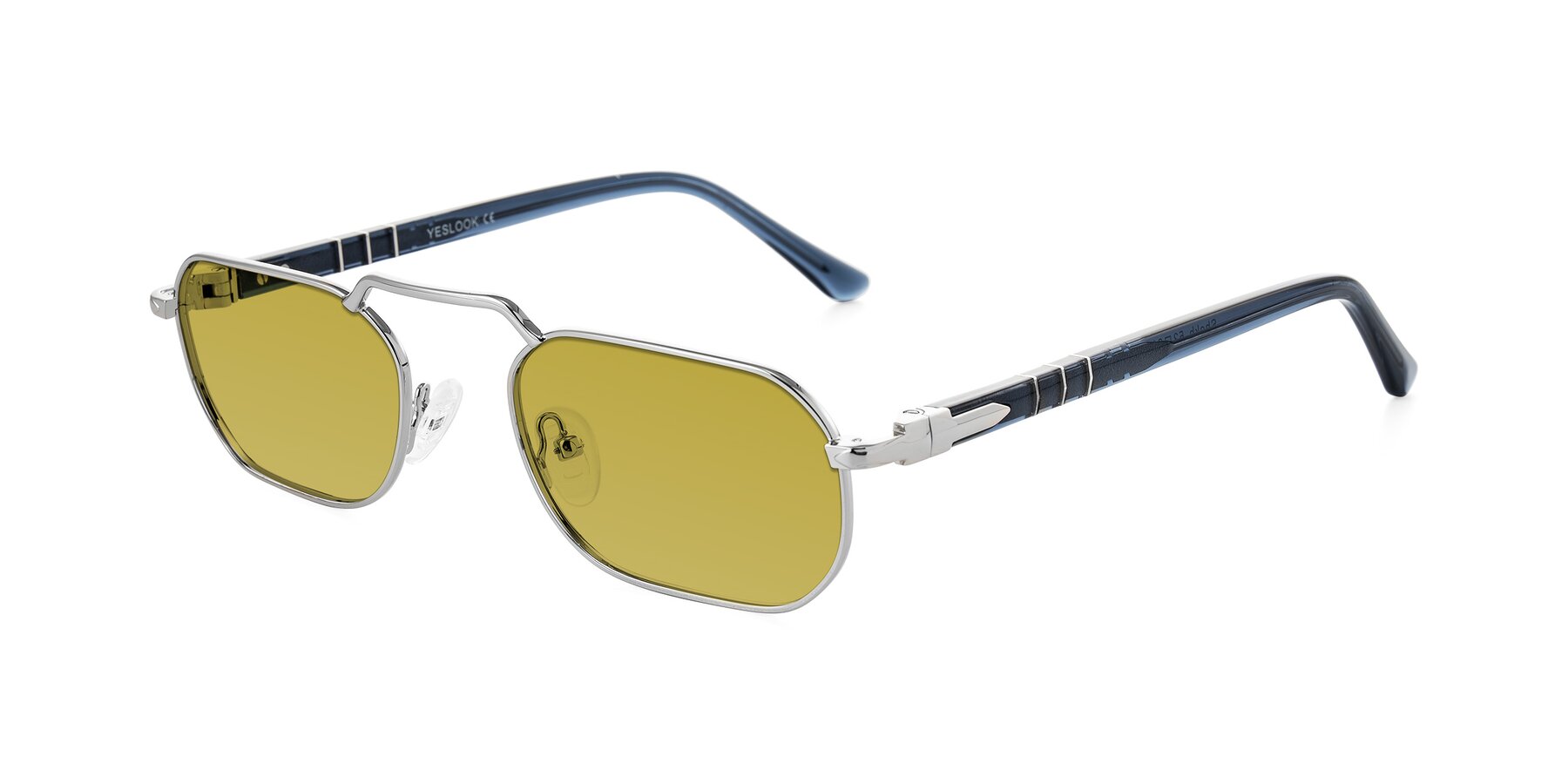 Angle of Shekh in Silver with Champagne Tinted Lenses