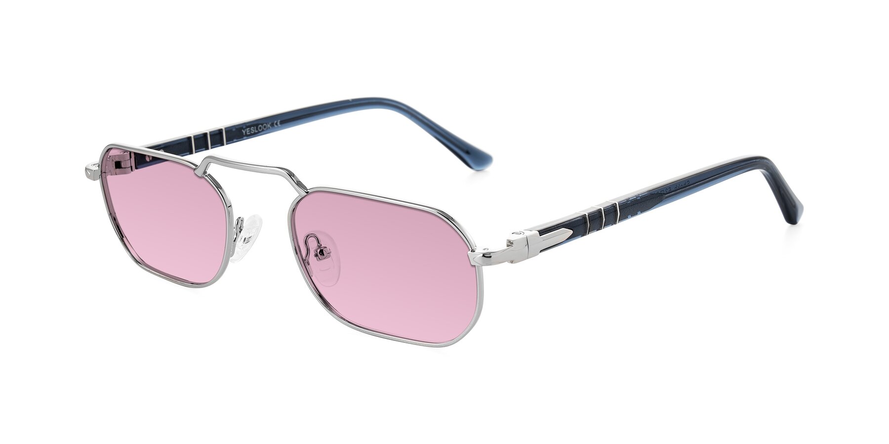 Angle of Shekh in Silver with Light Wine Tinted Lenses