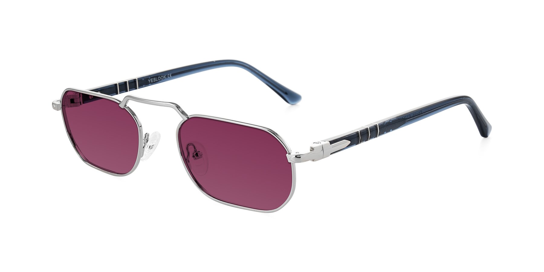 Angle of Shekh in Silver with Wine Tinted Lenses