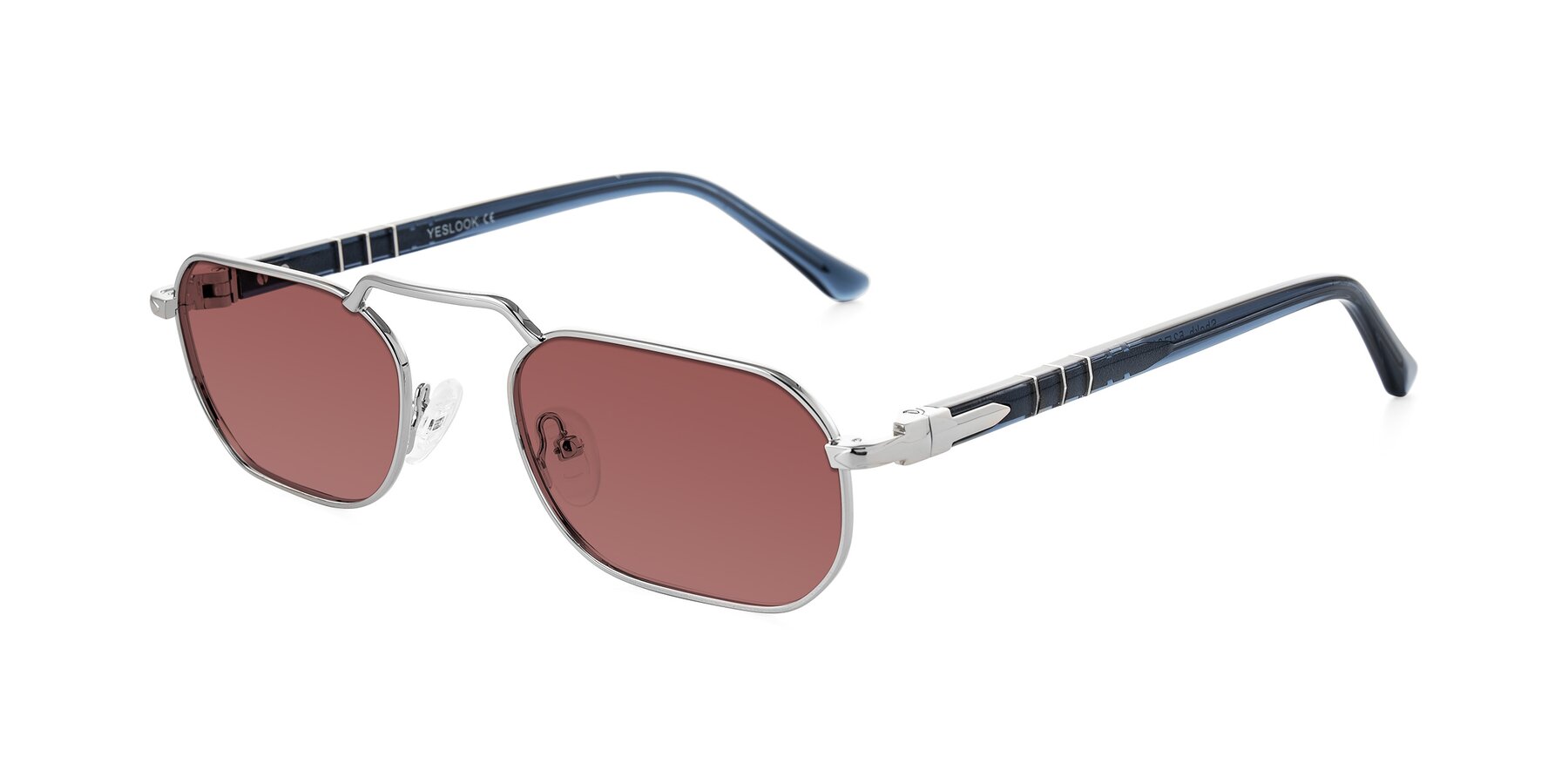 Angle of Shekh in Silver with Garnet Tinted Lenses