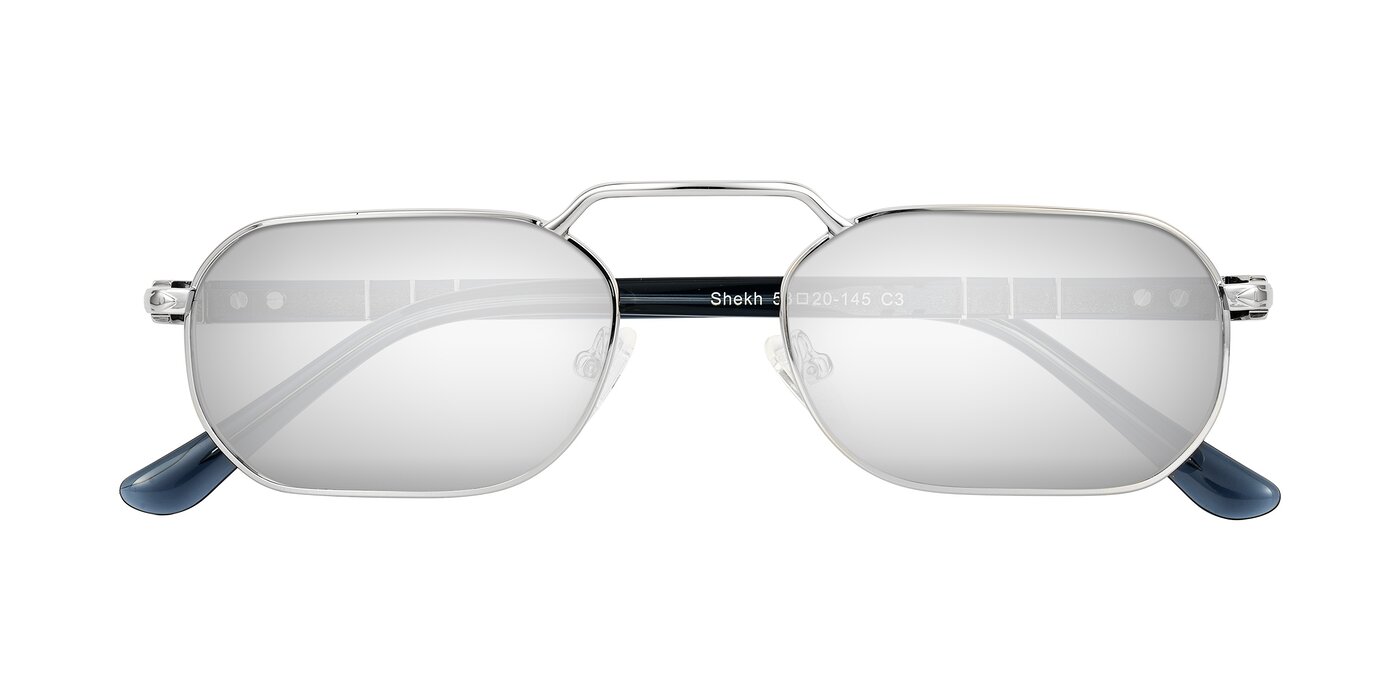 Shekh - Silver Flash Mirrored Sunglasses