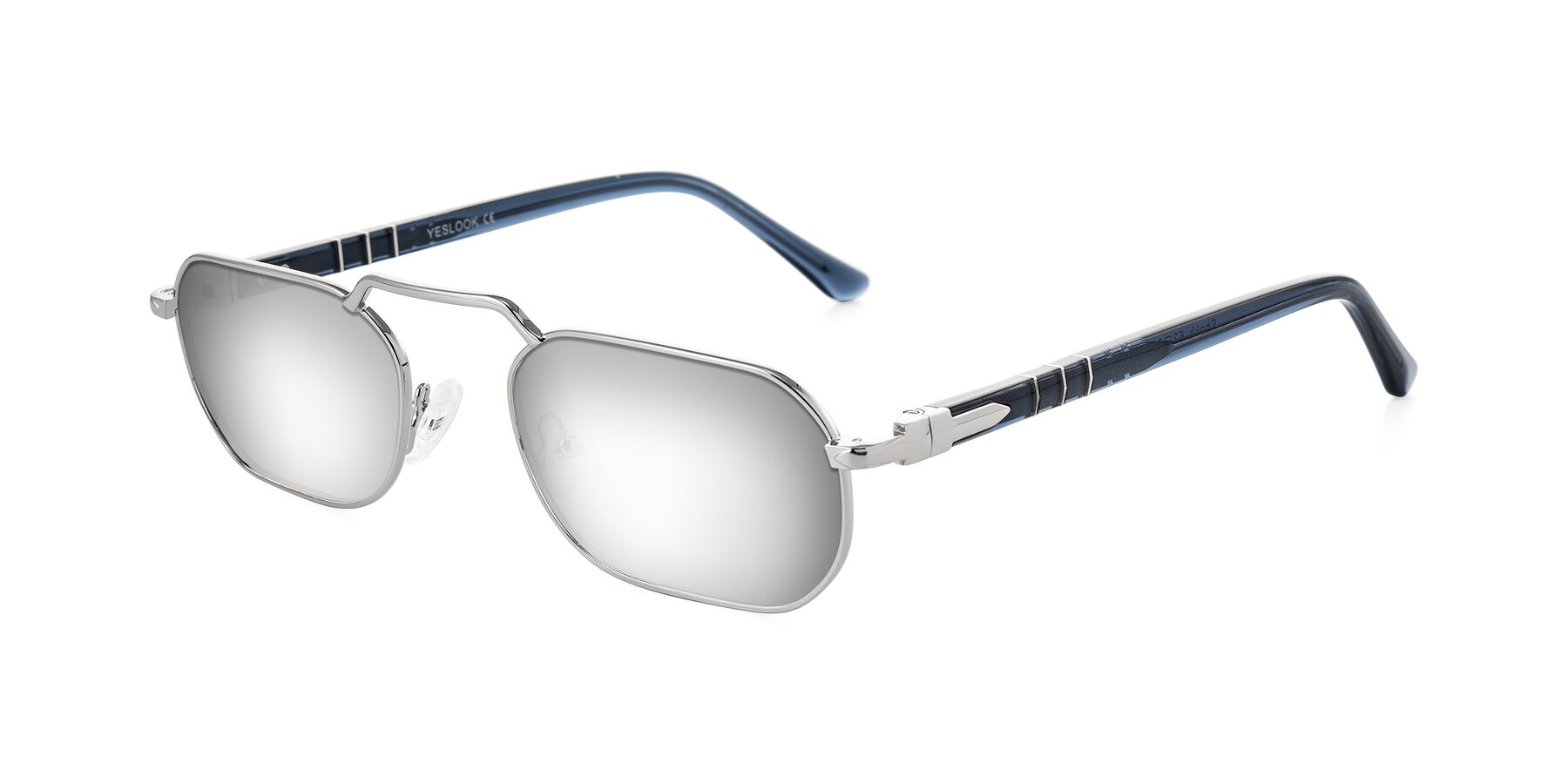 Angle of Shekh in Silver with Silver Mirrored Lenses
