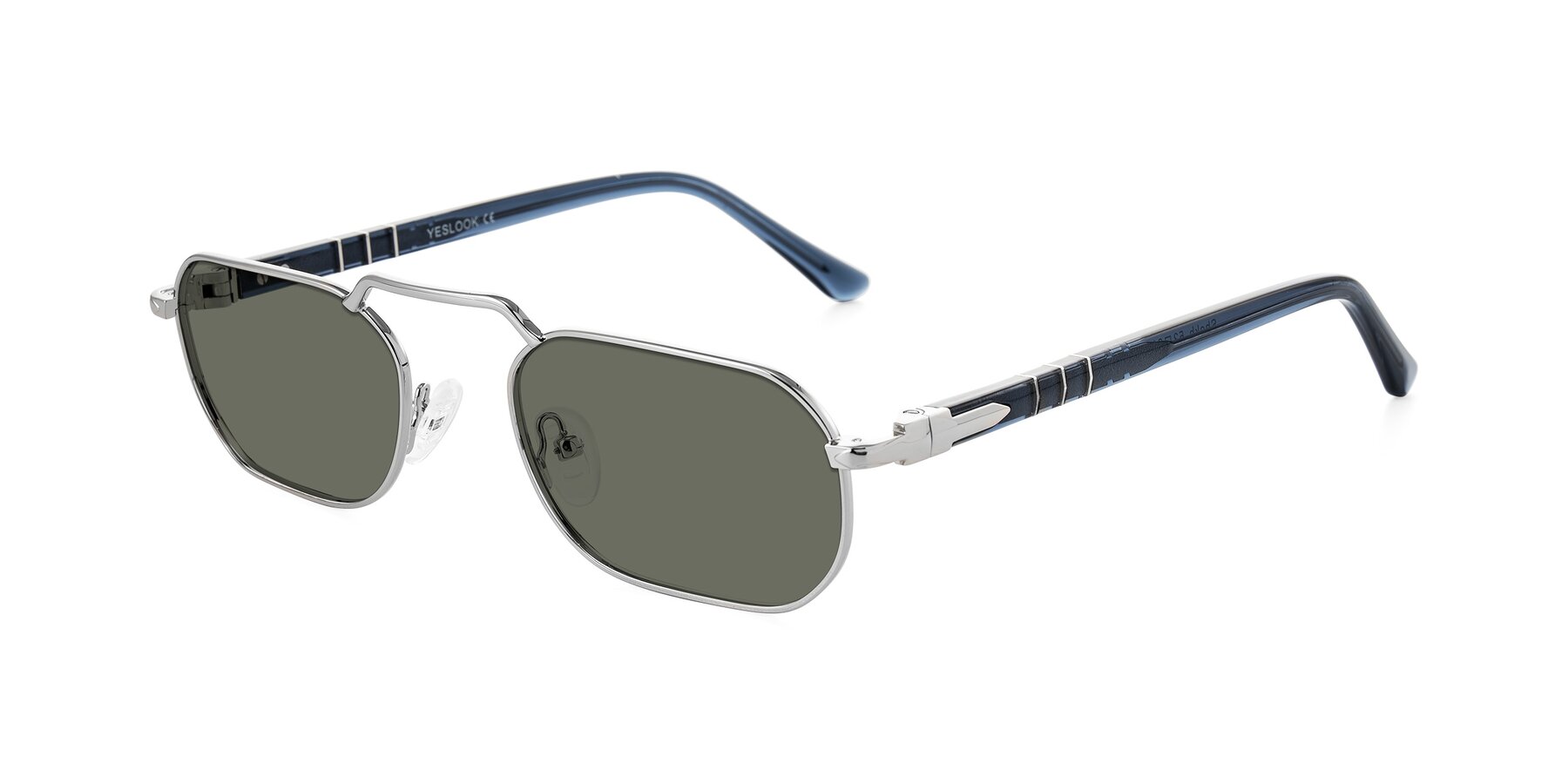 Angle of Shekh in Silver with Gray Polarized Lenses