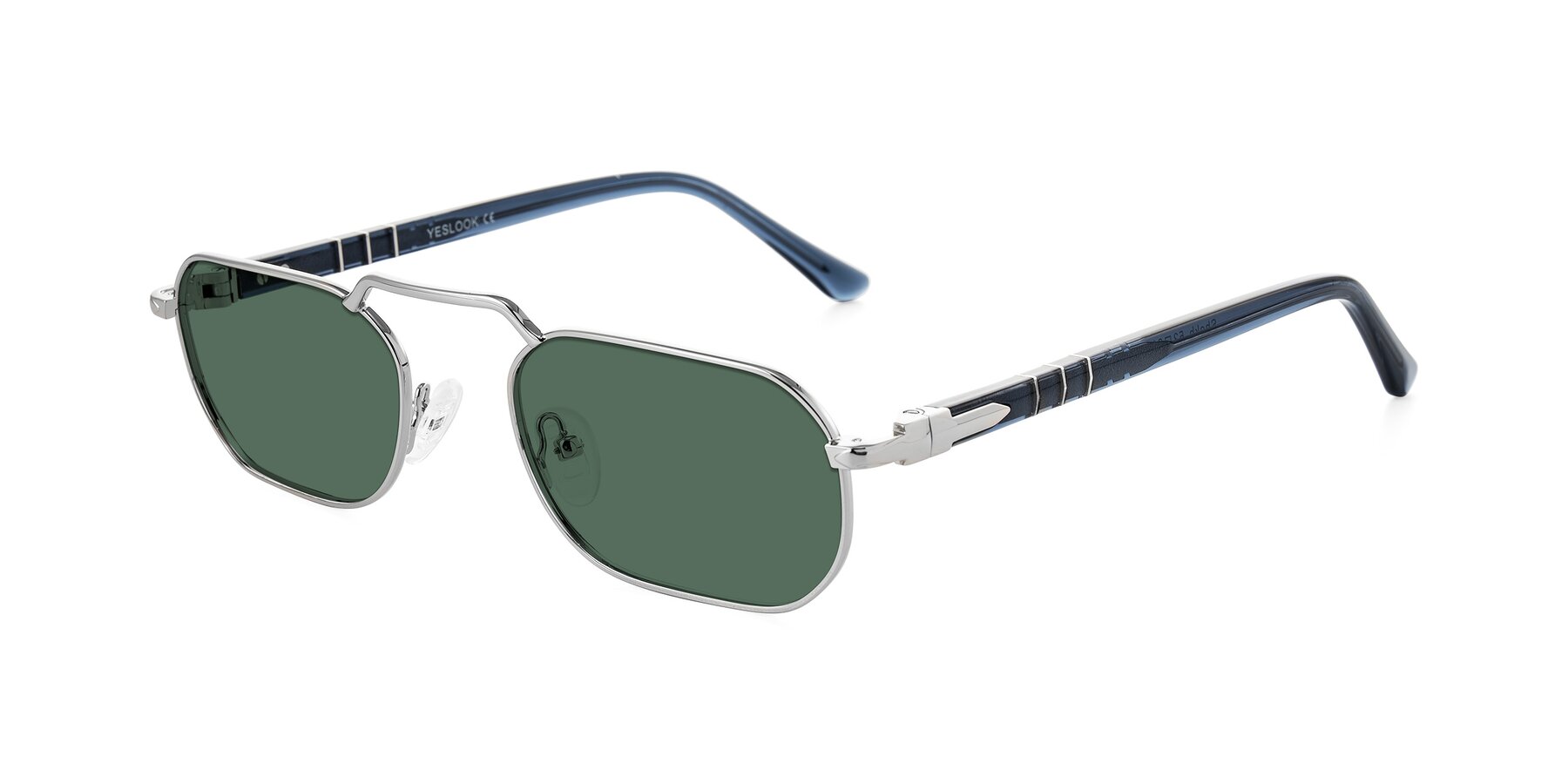 Angle of Shekh in Silver with Green Polarized Lenses