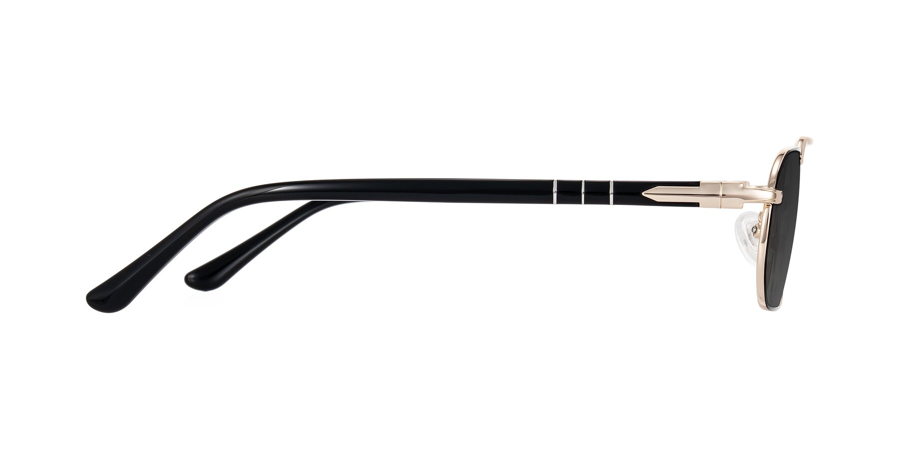 Side of Shekh in Black/Gold with Gray Tinted Lenses