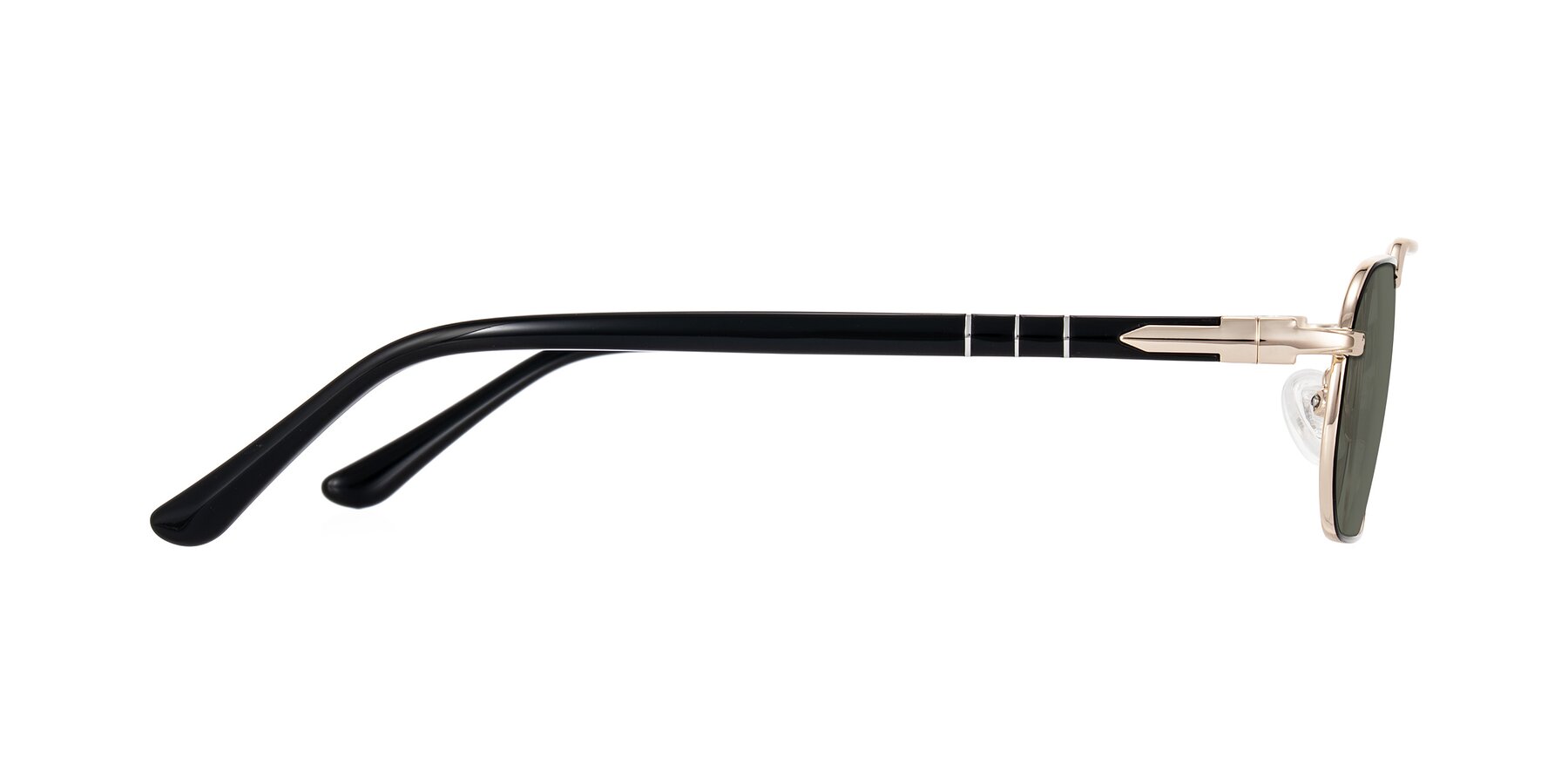 Side of Shekh in Black/Gold with Gray Polarized Lenses