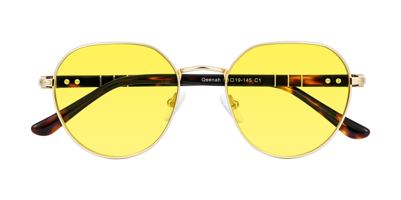 Qeenah - Gold Tinted Sunglasses