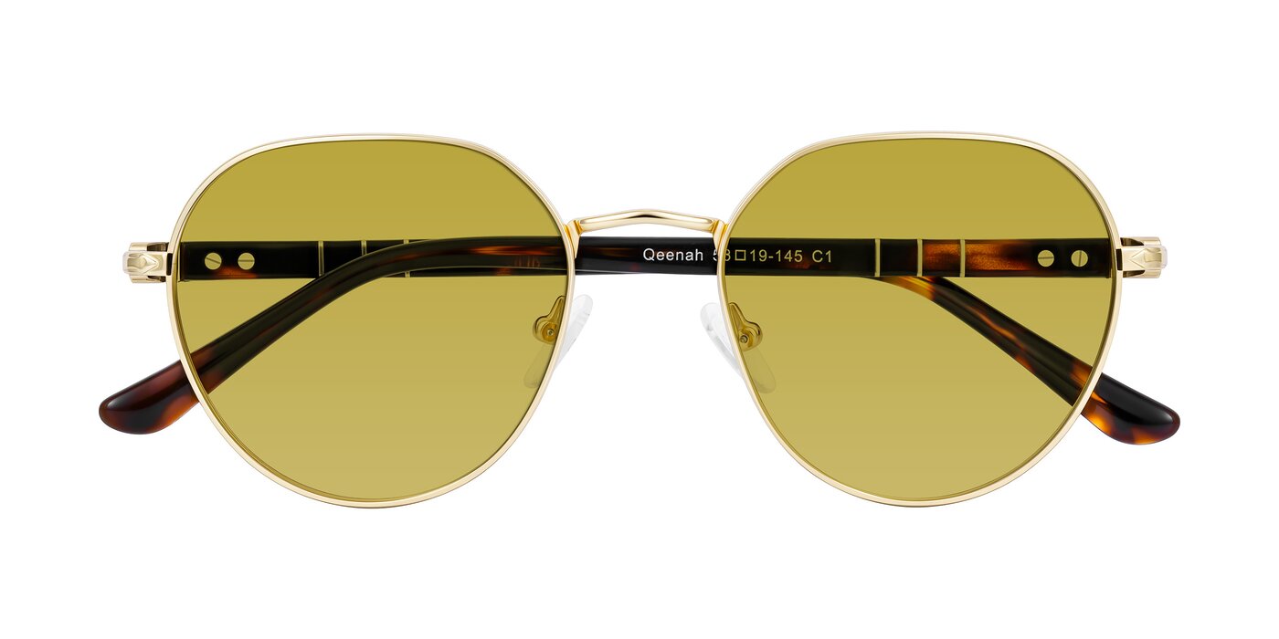 Qeenah - Gold Tinted Sunglasses