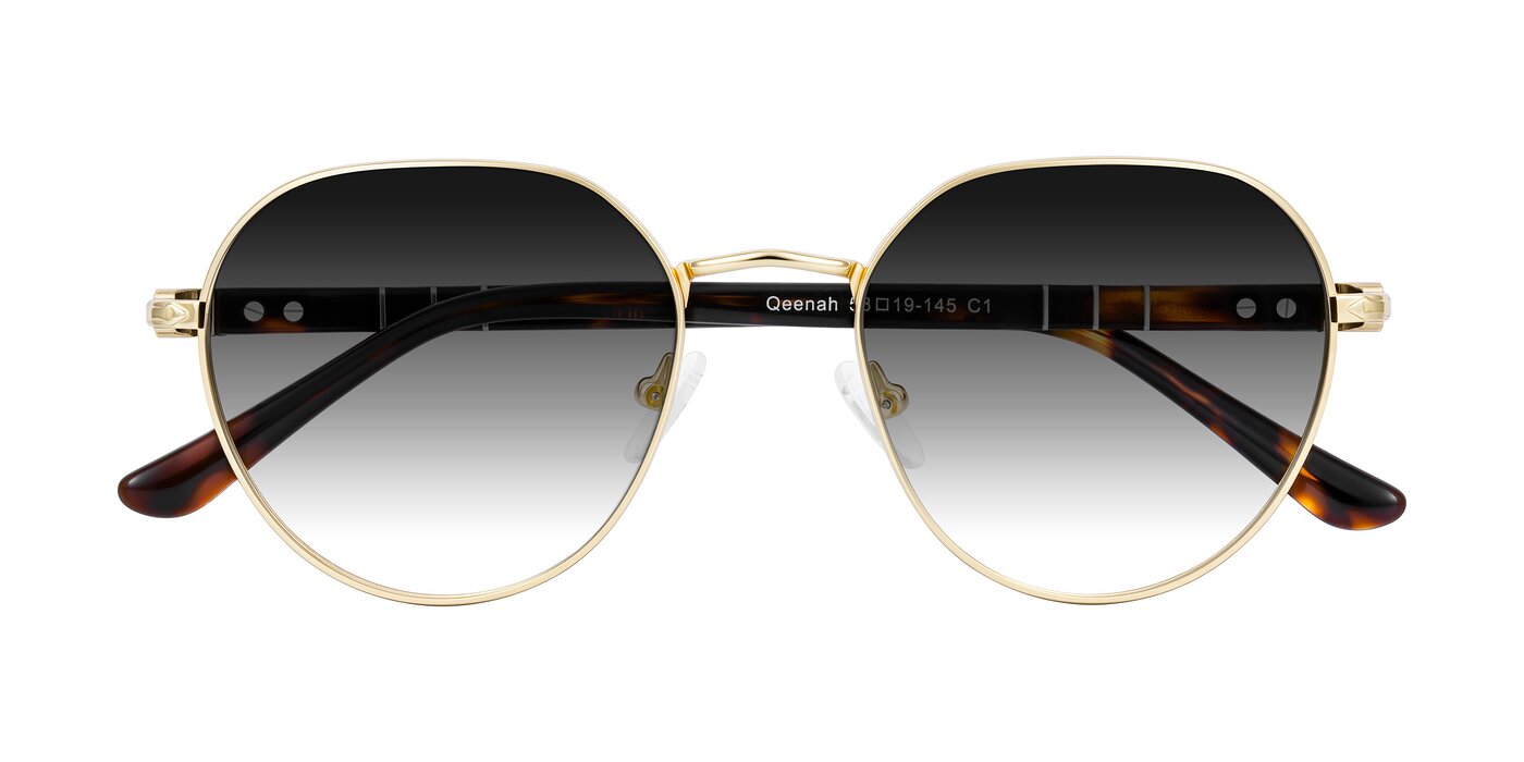 Qeenah - Gold Gradient Sunglasses