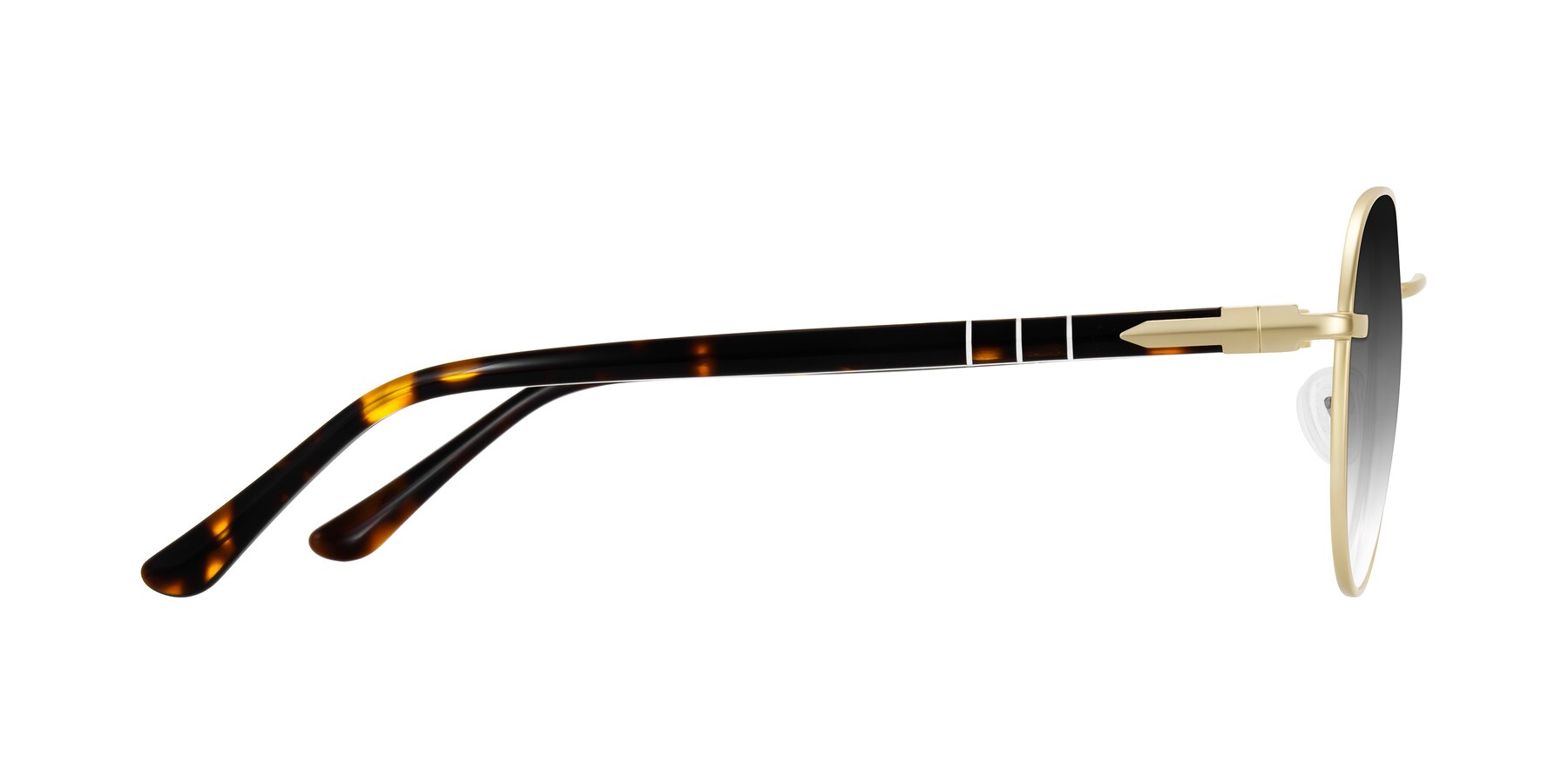 Side of Qeenah in Gold with Gray Gradient Lenses