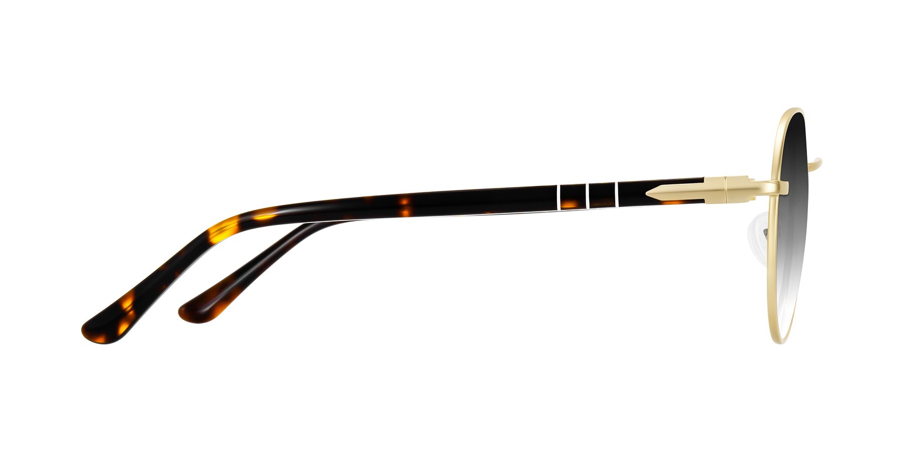 Side of Qeenah in Gold with Gray Gradient Lenses