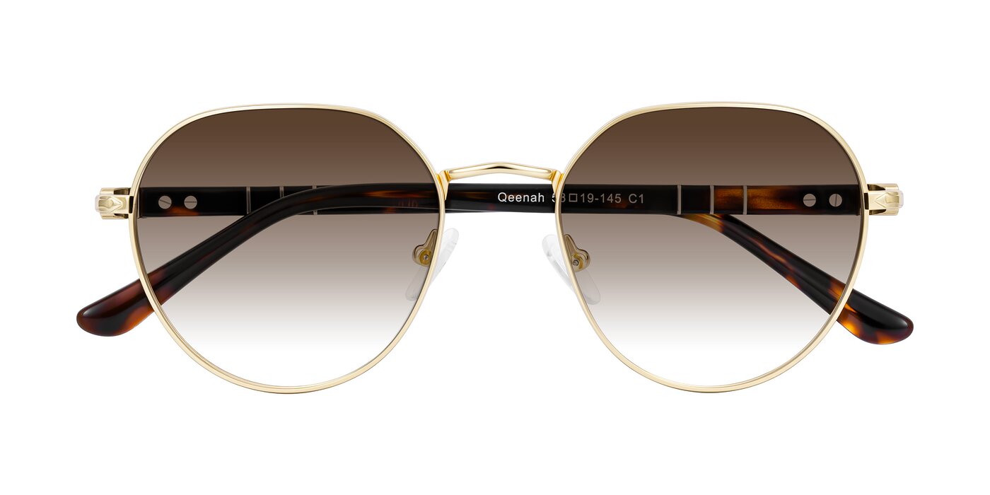 Qeenah - Gold Gradient Sunglasses