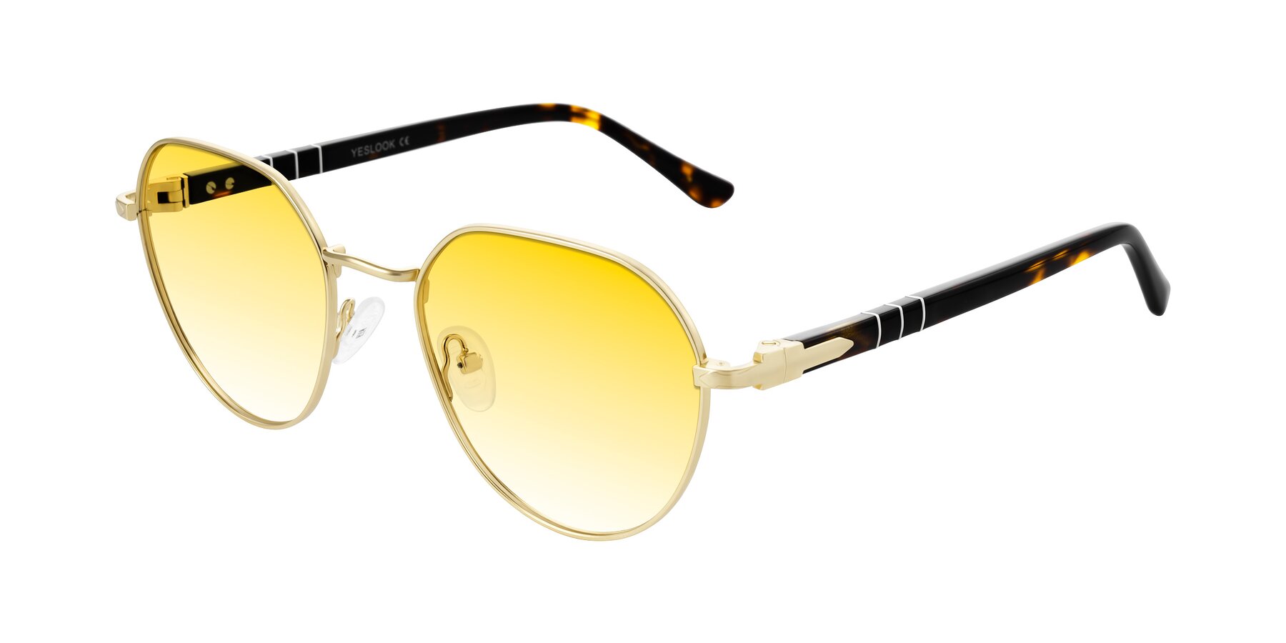 Angle of Qeenah in Gold with Yellow Gradient Lenses