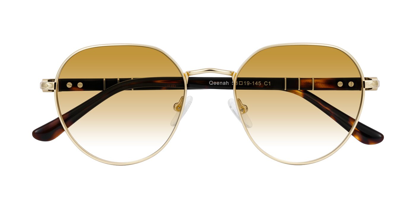 Qeenah - Gold Gradient Sunglasses