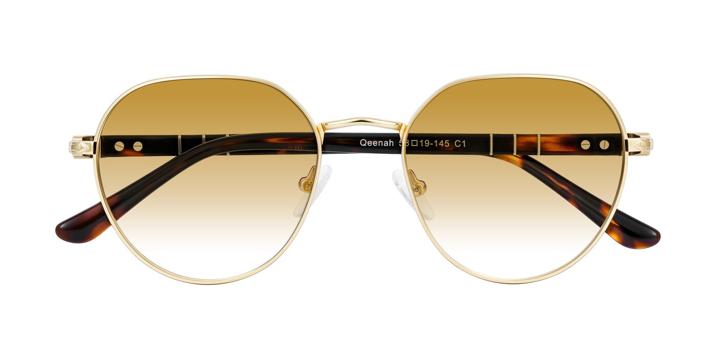 Qeenah - Gold Gradient Sunglasses