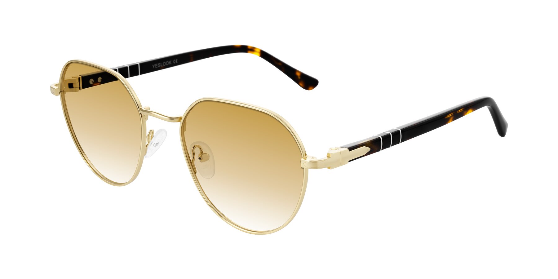 Angle of Qeenah in Gold with Champagne Gradient Lenses