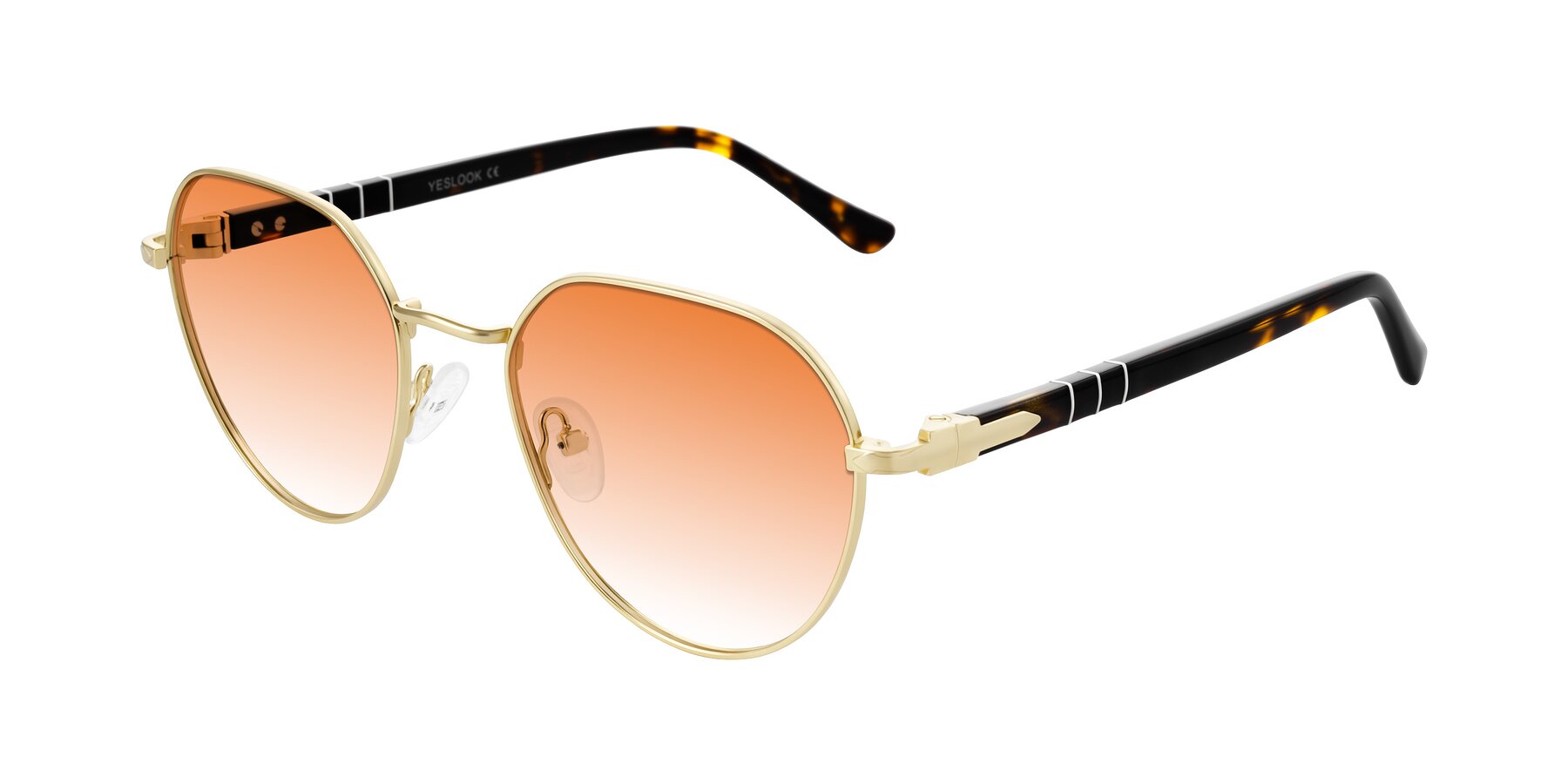 Angle of Qeenah in Gold with Orange Gradient Lenses