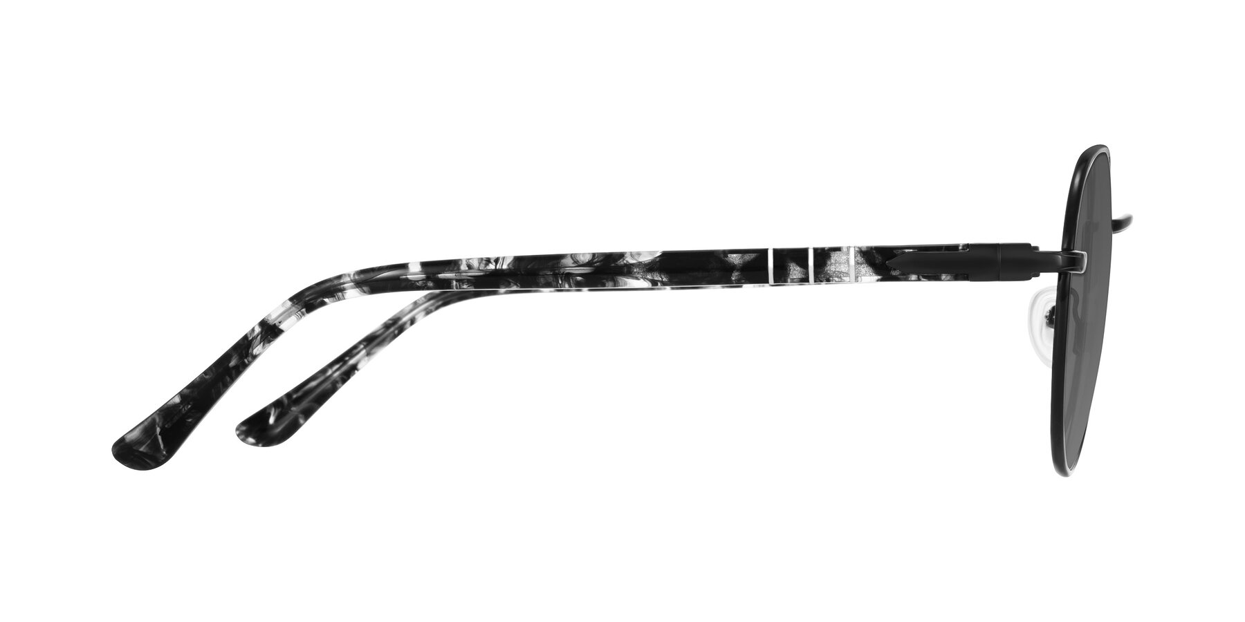 Side of Qeenah in Black with Medium Gray Tinted Lenses